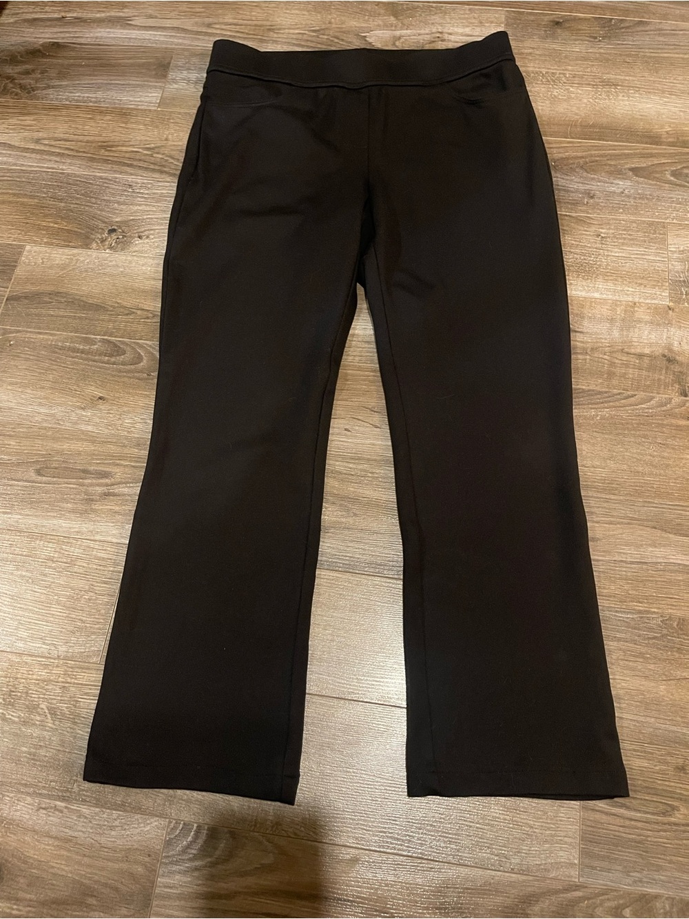 Soft Works Petites 10 Black Ponte Pull-On Pants Made in Canada